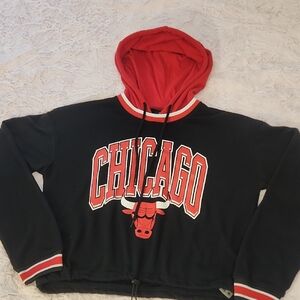 NBA Kids Chicago Bulls Black and Red Hoodie